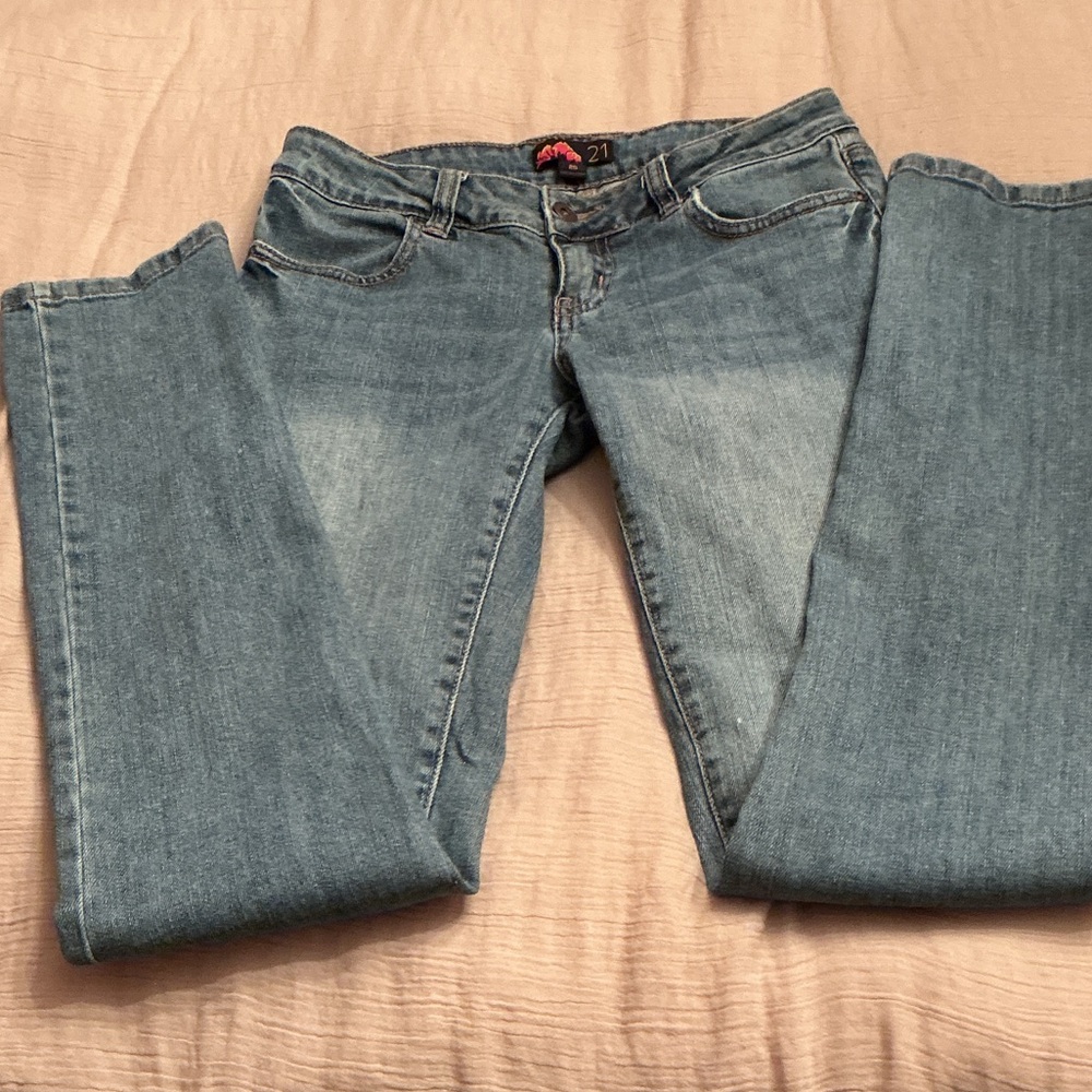 Forever 21 Vintage Light Blue Straight Leg Jeans